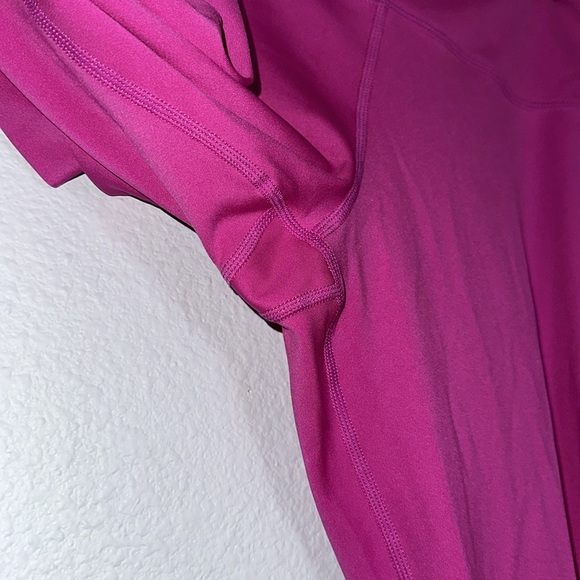 Nike Fast Dri Fit Tight Fit Mid Rise 7/8 Length Leggings Pink XLarge $70 NWT - Picture 4 of 16